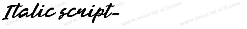 Italic script字体转换